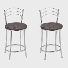 Kit 2 Banquetas Cromadas BC26-C B206