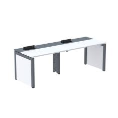 Mesa De Plataforma Simples Para 2 Pessoas Corporativa 150x792/2p Pscpp150/792/2p Branco/grafito