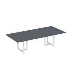 Mesa Reunião 2600x1200mm Mr2600p25tub Grafito-cinza