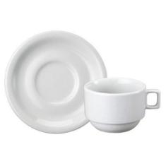 Xícara de Chá Protel com Pires de Porcelana Schmidt 200 ml