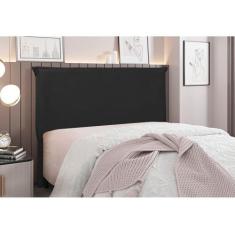 Cabeceira Cama Box Queen 160 cm Garden Veludo S04 - D'Rossi, Preto