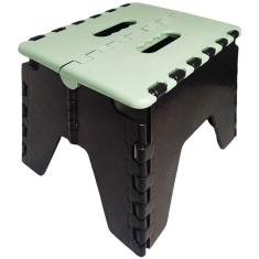 Banqueta Banco Plástico Infantil Dobrável 29X25X21Cm Verde