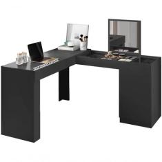 Escrivaninha Penteadeira De Canto 3003023 Preto Mbl Preto - MÖBLER