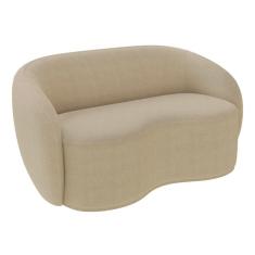 Sofá Living Decorativo 160cm 2 Lugares íbis Encosto Fixo Bouclê Bege G33 - Gran Belo