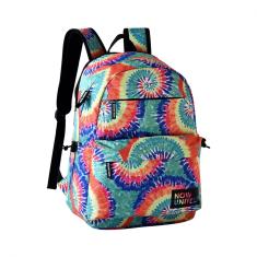 Mochila Now United Tie Dye Escolar Grande Para Notebook