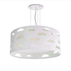 Lustre Infantil Pendente Nuvens Recortes Cáqui 40x16