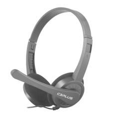 Headset C3Plus PH-02BK Preto - Com Microfone Arco com Ajuste de Altura Conexão P2 Impedância de 32Ohms, Pequeno