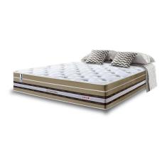 Colchão King De Molas Ensacadas Cama Inbox Select Euro Soft 193x203x32 Bege