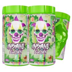 2x Pré Treino Insane Clown 350g Demons Lab Sabores Top +Foco-Unissex