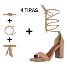 Sandália Troca Tira Salto Alto Grosso Luiza Sobreira Nude Mod. 2063-2,