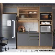 Cozinha Completa com Vidro Reflecta 4 Peças 7 Portas Viena - Herval