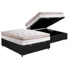 Cama Box Baú Casal com Colchão Herval Elegant Molas Ensacadas 138x188x