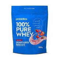 Whey 100 Pure Concentrado 900g Probiótica, Morango