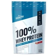 100% Whey Protein Refil 900g Shark Pro, Morango, 900g