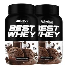 Kit 2 Best Whey Isolado Hidro 3W Chocolate 900G - Atlhetica
