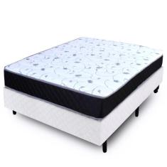 Cama Box + Colchão Viuva Espuma D33 Selada 128x188x62cm Antialérgico -