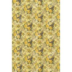 Tecido Gorgurinho Floral Vintage Amarelo - 1,50M De Largura