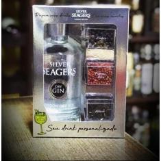 Kit Gin Silver Seagers London Dry 750Ml + Especiarias Drinks