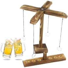 Jogos de tabuleiro jogo de batalha de arremesso de gancho e anel com pacote de escada de tiro interativo