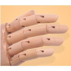 Modelo de manequim de desenho Mão Ativa Mão De Madeira Pintada Brinquedo Boneca Casa Boneca Modelo DeCorte Boneca Conjunta | Boneca de Ação (Mão esque