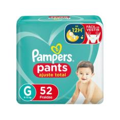 Fralda Pampers Ajuste Total Pants Calça - Tam. G 9 A 13Kg 52 Unidades