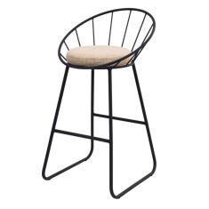 Banqueta Cozinha Banco para Bancada Sunset Média Área Gourmet Churrasqueira Preto/Areia