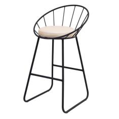 Banqueta Cozinha Banco para Bancada Sunset Média Área Gourmet Churrasqueira Preto/Pérola