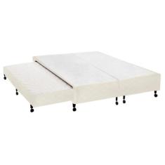 Cama Box Base c/Auxiliar Universal Queen Poli Tecido Clean (158x198x27