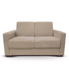 Sofá Estofado 2 Lugares Sala Estar Recepção Gabriela Suede - Black Hou