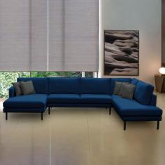 Sofá Decorativo Sala de Estar Osaka 340cm Modulado em U com Almofadas 