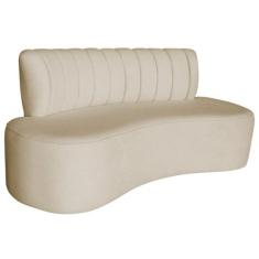 Sofá Curvo 2 Lugares Organico Sala Recepção Escritório Valência 130cm 