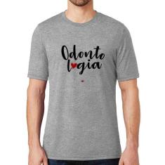 Camiseta Odontologia por amor - Foca na Moda, Cinza, M