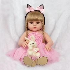 Boneca Reborn Loira Bailarina Corpo 100% Vinil Bolsa Itens - Cegonha R