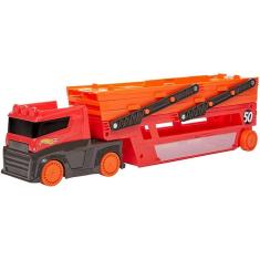 Miniatura Caminhão Hot Wheels Mega Hauler Para 50 Carros