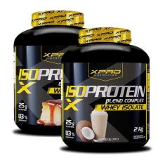 Kit 2x Whey Protein Isolado Blend Complex 2Kg - XPRO-Unissex