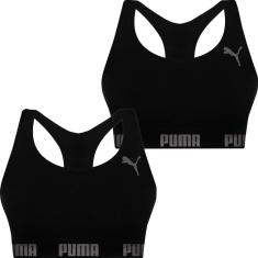 Kit 2 Tops Puma Fitness Feminino Nadador Sem Costura Sem Bojo Alta Sustentação Academia-Feminino
