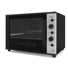 Forno Elétrico de Bancada Terim Smart60 Black 60L 1750W com Espeto Giratório Timer e Dourador Preto 110V