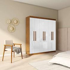 Guarda-Roupa Casal Mônica 6 PT Imbuia e Off White