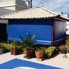 Toldo Cortina Azul - 3,60m x 2,90m - kit completo