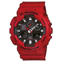 Relógio G-Shock GA-100B-4ADR Vermelho  masculino