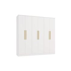 Guarda-Roupa 6 Portas 4 Gavetas Kappesberg Adapt Branco 