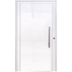 Porta Lambril de Alumínio Branco  2.10 X 0.90 x 0.045 com Puxador