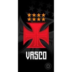 Toalha de Banho Praia e Piscina Brasão Vasco Licenciado Times Buettner Veludo Estampada