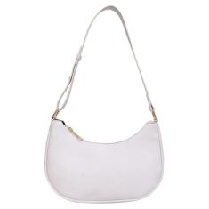 Bolsas de ombro pequenas crescentes para mulheres, linda bolsa de mão mini clutch underarm, Branco