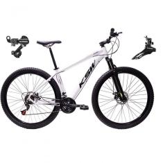 Bicicleta Aro 29 Ksw Xlt Alumínio 24v Câmbios Shimano Garfo Suspensão - Branco Tam.17