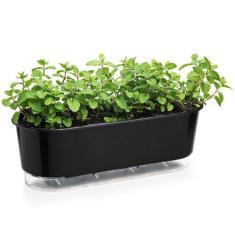 Jardineira Vaso Raiz Auto Irrigável 40cm Preto Floreira
