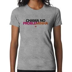Baby Look Chama no Probleminha - Foca na Moda, Cinza, GG