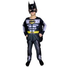 Fantasia Infantil Batman Longa Com Mascara De plástico - Alicia Fantas
