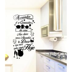 Adesivo Decorativo De Parede A Cozinha E O Coração Da Casa
