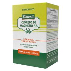 Cloresil Cloreto Magnésio P.A 500mg 100 Cápsulas - Maxinutri